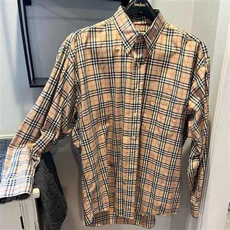 burberry london house check button-up shirt|Check Cotton Shirt in Snug .